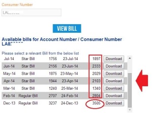 Karachi Electric Bill of my brother flat, show increase in consumption while we stayed their for recovery of my mother